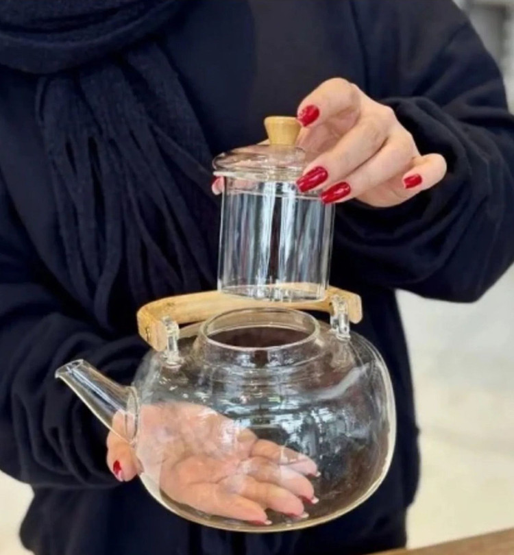 قوری پیرکس ۱۰۰۰میل دسته بامبو